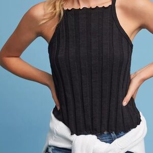 Anthropologie Ribbed Halter Top, Size S